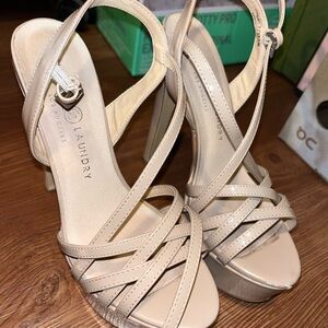 Chinese Laundry Beige Strappy Heels